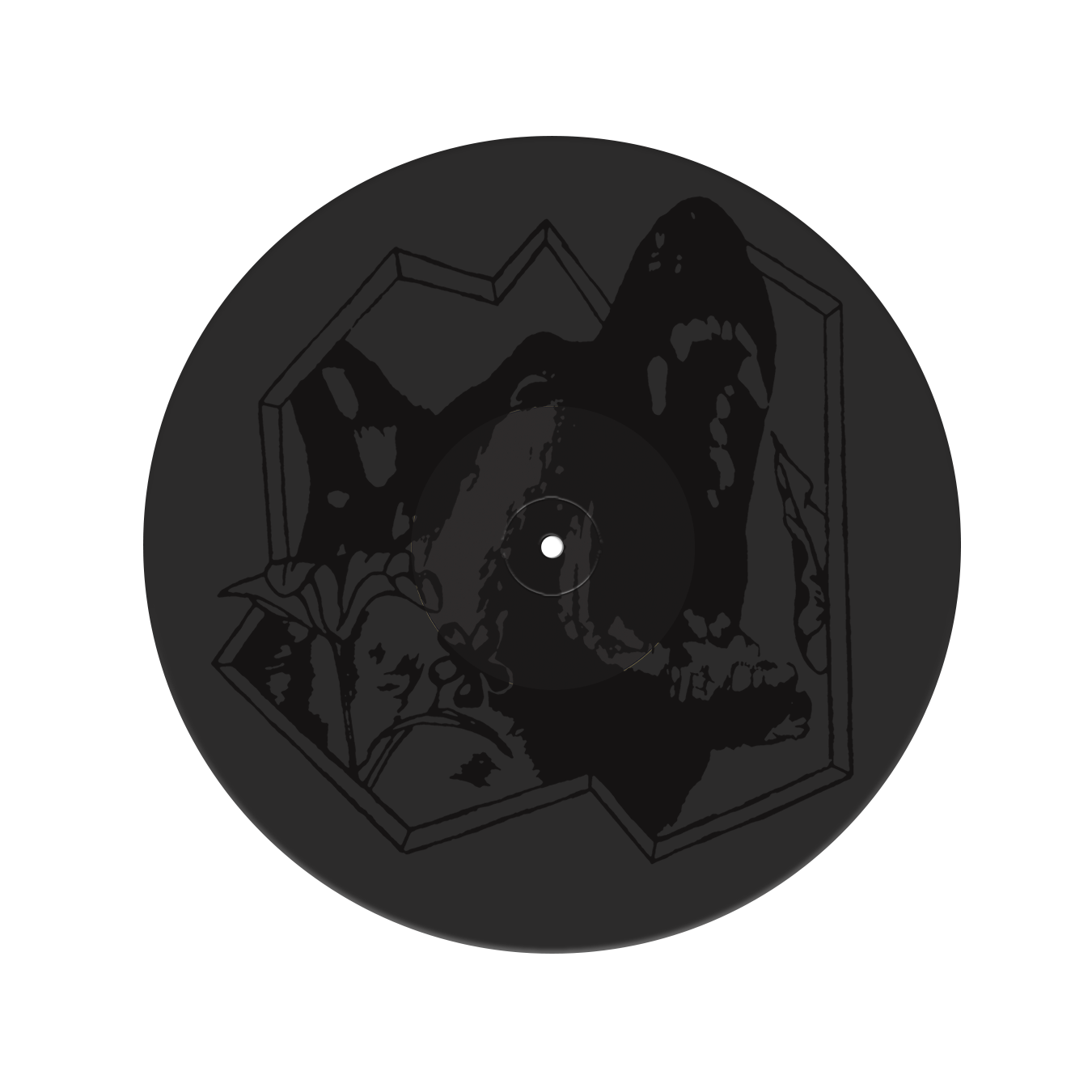 Mannequin Pussy vinyl LP for the album perfect, vinyl is black in color and features a b-side etching of a dog