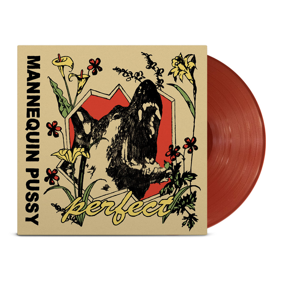 Mannequin Pussy vinyl LP for the album perfect, vinyl is maroon in color