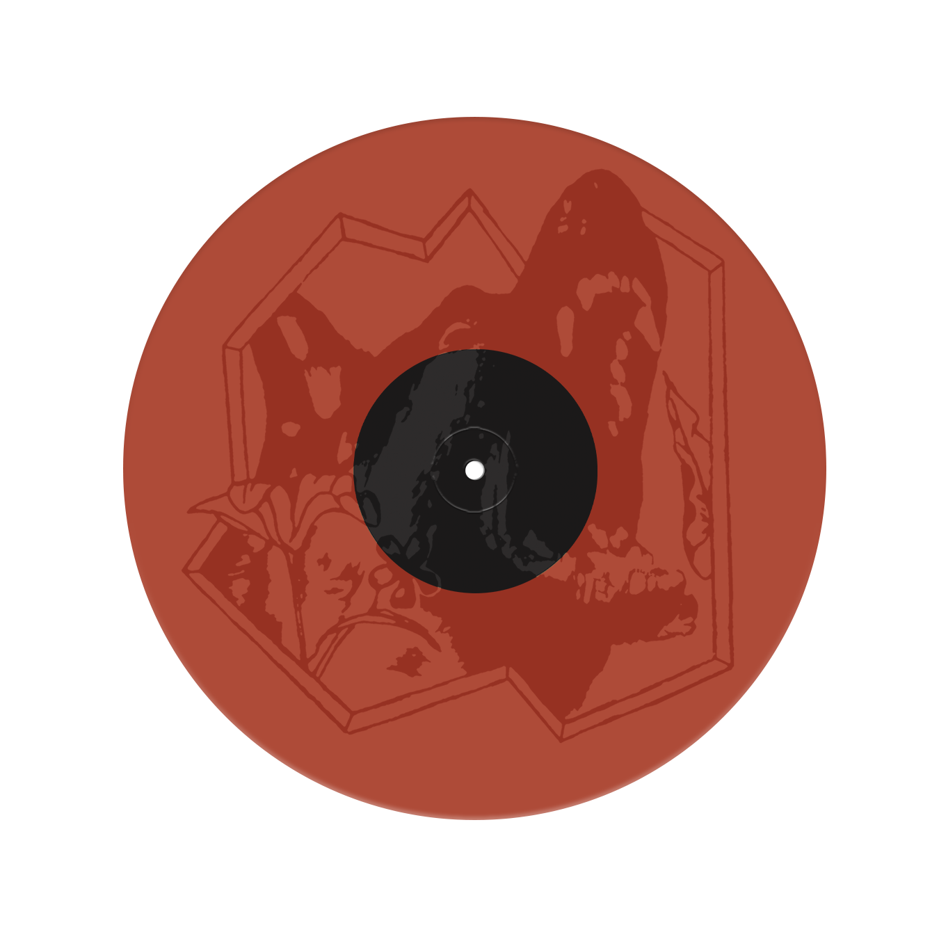 Mannequin Pussy vinyl LP for the album perfect, vinyl is maroon in color and features a b-side etching of a dog 